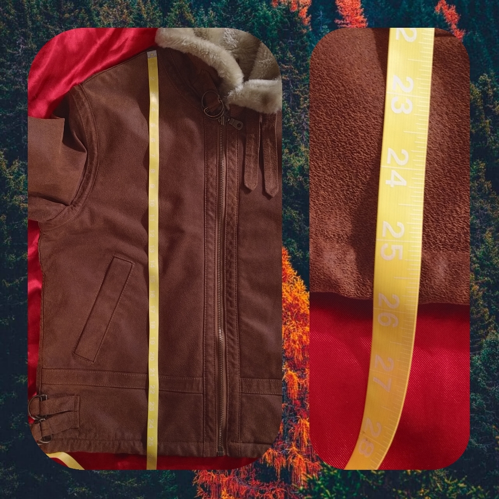 Leather Bomber Coat Ameri Mode - image 6